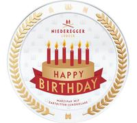 Niederegger Pâte d'amande au chocolat noir Happy Birthday Boîte 185g