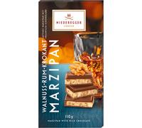 Niederegger tablette de massepain aux noix avec croquant au rhum paquet de 110g
