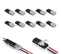 NIEI 10PCS Connecteur Enfichable à Double Fil avec Boucle de Verrouillage, Connecteurs Enfichables 2 Broches 2 Voies Borne de Fil Compacte Universelle