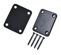NIEI 70S 4-Bolt Guitar Neck Plate Neckplate avec Vis (Noir)