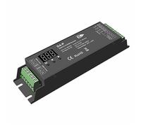 NIEI D4-P 4 Canaux PWM Tension Constante DMX & LED Décodeur Contrôleur Affichage Numérique Port XLR3 RJ45 Entrée DC12-36V 8Ax4CH Facile à Utiliser Noir