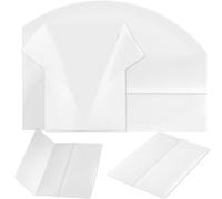 NIEI Lot de 120 revêtements en papier de soie pré-pliés en papier de soie translucide 5 x 7 pouces enveloppes de papier de soie