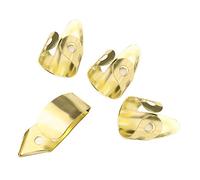 NIEI Plectre de Guitare 4 Pièces Doré Métal Banjo Pick de Style de Doigt Protecteur de Doigt
