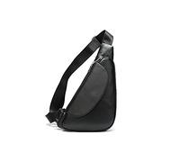 niei Sacs bandoulière pour Hommes Sac à bandoulière mâle en Cuir véritable Sac à Poitrine mâle Sacs à bandoulière pour Hommes Sacs d'élingue en Cuir (Color : Black)