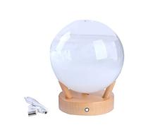 NIEI Veilleuse en verre tempête en cristal avec prévisions météorologiques - Accessoires de décoration d'intérieur (blanc)
