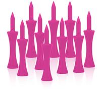 NIEITRK Lot de 100 tees de golf en plastique - 70 mm imperméables et portables - Pour la pratique du golf - Rose