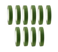 Niejgay Lot de 10 rubans de fleurs auto-adhésifs pour bouquet de fleurs, en papier pour tige, emballage d'étambours, magasin de fleurs DIY
