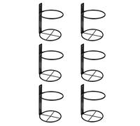 Niejgay Lot de 6 supports muraux en métal pour bouteilles de vin, décoration murale avec motifs de vin