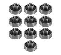 Niejgay StüCke 608- Lot de 10 roulements intégrés pour et - Roulement à roulettes - 8 x 22 x 12,6 mm - Noir