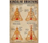 Niekea Plaque vintage en métal avec inscription « Kundalini Awakening » - 30,5 x 20,3 cm