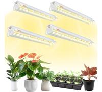 Niello 4Pack T5 Pflanzenlampe, 42 cm Lampe de croissance LED pour Zimmerpflanzen Vollspektrum, 660nm/3000K/6000K Pflanzenlicht mit Phare/Daisy Chain Fourrure Aussaat, Gewaechshaus, Grow Shelves