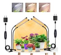 Niello Lampe pour Plantes 2+2 Têtes, 320LED Spectre Complet avec Minuterie | Lampe de Croissance Horticole LED, Auto 3/9/12H, pour Semis & Succulentes, 3 Modes Couleur, 5 Niveaux Luminosité