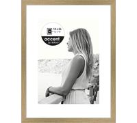 accent by nielsen cadre objetavec passe-partout, 18 x 24 cm, bois (MDF), Chêne, cadre photopour poser et accrocherau format paysage et portrait, verre véritable, Aura