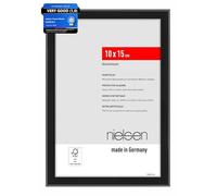 nielsen cadre photo, 10 x 15 cm, aluminium, Noir mat, cadre photopour poserau format paysage et portrait, verre synthétique, Atlanta