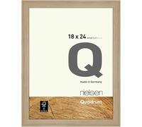 nielsen cadre photo, 18 x 24 cm, bois, Chêne naturel, cadre photopour poser et accrocherau format paysage et portrait, verre véritable, Quadrum
