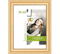 nielsen cadre photo, 18 x 24 cm, bois, Or, cadre photopour poser et accrocherau format paysage et portrait, verre véritable, Derby
