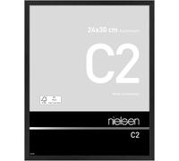 nielsen cadre photo, 24 x 30 cm, aluminium, Noir mat, cadrepour accrocherau format paysage et portrait, verre véritable, C2