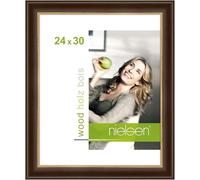 nielsen cadre photo, 24 x 30 cm, bois, Palissandre, cadrepour accrocherau format paysage et portrait, verre véritable, Derby