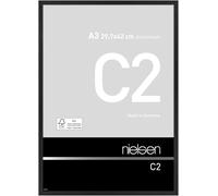 nielsen cadre photo, 29,7 x 42 cm (A3), aluminium, Noir mat, cadre affichepour accrocherau format paysage et portrait, verre véritable, C2