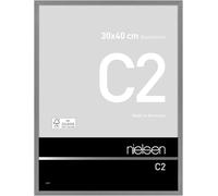 nielsen cadre photo, 30 x 40 cm, aluminium, Gris mat, cadre photopour accrocherau format paysage et portrait, verre véritable, C2