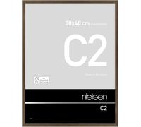 nielsen cadre photo, 30 x 40 cm, aluminium, Noyer mat, cadre photopour accrocherau format paysage et portrait, verre véritable, C2