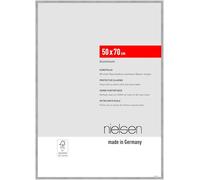 nielsen cadre photo, 50 x 70 cm, aluminium, Argent mat, cadre affichepour accrocherau format paysage et portrait, verre synthétique, Atlanta