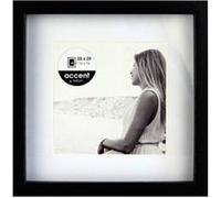Nielsen – Cadre photo Aura en bois Noir 20 x 20 cm avec passe‑partout (1115000)
