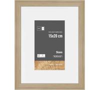 nielsen cadre photoavec passe-partout, 15 x 20 cm, bois, Chêne, cadre photopour poser et accrocherau format paysage et portrait, verre véritable, Skava
