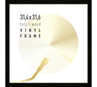nielsen Cadre pour disques vinyles en bois, double cadre LP vinyle, 31,4x31,6 cm, noir, Cadre pour disques longs