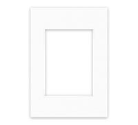 nielsen Conservation Passepartout Carton 1,5 mm | format extérieur 21x29,7 cm (DIN A4) pour format d'image 13x18 cm | blanc polaire (blanc clair) | surface structurée