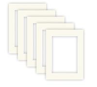 nielsen Conservation Passepartout carton 1,5 mm | set de 5 pièces | format extérieur 30x40 cm pour format d'image 20,5x29,5 cm (DIN A4) | blanc ivoire (blanc crème) | surface lisse