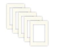 nielsen Conservation Passepartout carton 2,2 mm | set de 5 pièces | format extérieur 13x18 cm pour format d'image 9x13 cm | blanc crème | surface structurée