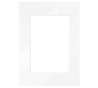 nielsen passepartout Premium 2,0 mm | format extérieur 13x18 cm pour format d'image 9x13 cm | blanc