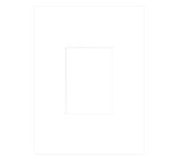 nielsen passepartout Premium 2,5 mm | format extérieur 30x40 cm pour format d'image 13x18 cm | blanc clair