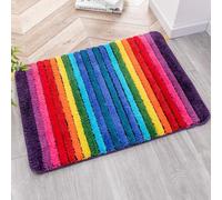 NIENLCIP Tapis de Bain coloré pour Salle de Bain Super Doux et Absorbant en Microfibre avec Dos antidérapant - Lavable en Machine - 48,3 x 68,6 cm