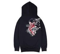 Niepce Inc Sweat à capuche pour homme avec motif de dragon brodé, vêtement urbain épais, Medium