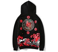Niepce Inc Sweat à Capuche pour Homme avec Motif de Dragon brodé, vêtement Urbain épais, Small