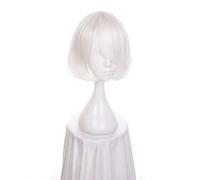 NieR:Automata 2B YoRHa No. 2 Perruque de cosplay type B Heroine Blanc Court Style Bobo Style Perruque synthétique + bonnet de perruque