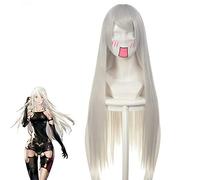 NieR: Automata A2 Anime Bleach Ukitake résistant à la chaleur cheveux synthétiques accessoires de Cosplay fête d'halloween + casquette de perruque gratuite