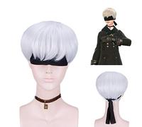 Nier Automata Cosplay Costume Yorha No.9 Type S Outfit Hommes Ensembles Veste + Pantalon + Sac À Dos + Gants + Cravate + Chaussettes + Perruque 9S Uniformes Xxl Seulement Perruque