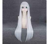 NieR: Automata YoRHa Type A No.2 perruque de cosplay pour les femmes 100 perruque de cheveux longs et raides perruque synthétique résistante à la chaleur pour les filles Cotume argent