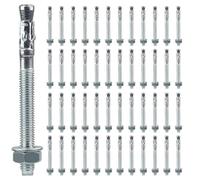 NIERBO Ancrage M10 x 120mm, 50 pièces Boulon D'Ancrage en Acier Carbone M10 Goujons Ancrage pour Fixation Charges Lourdes, Béton, Maçonnerie, Pierre, Brique, Pose Rapide