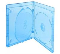nierle Elite Premium Boitiers Blu-Ray pour 3 Vierges, Slim 12.5 mm, Machine-Pack-Quality, Transparent, Bleu, 30 pièces