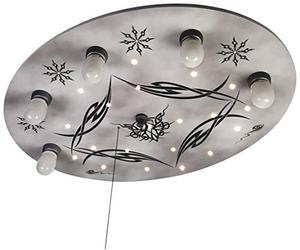 Niermann Standby 644 Plafonnier Gothique, Bois, E14, 40 W, Multi Color, 71 x 53 x 7 cm