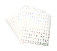 Niesel Autocollants De Baptême | 1200 Pièces Feuille Argentée Autocollante Décoration Maison,Décalcomanies Chrétienne - Pour Carnets Tasses Verre Voitures Fenêtre École Chambre Noël Anniversaire