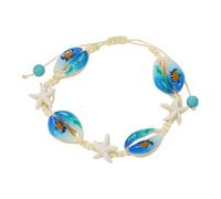 Niesel Bracelet de cheville de plage pour femme | Bracelet de cheville réglable et étanche en coquillage, bijoux de plage, mode féminine, produits élégants faits à la main pour festival, croisière