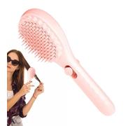Niesel Brosse à cheveux auto-nettoyante | Peigne de massage du cuir chevelu extensible - Brosse à cheveux antistatique multifonctionnelle pour femme Peigne de massage portable