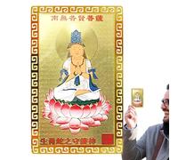 Niesel Carte chinoise Feng Shui, Carte de protection Feng Shui Carte amulette d'or mascotte - Décorations festives portables, collection unique pour anniversaires, vacances, nouvelle année