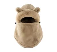 Niesel Chapeau d'hiver,Coupe Vent de style écharpe de dessin animé | Chapeau écharpe d'hiver - pour garçons filles hommes femmes ski randonnée voyage voyage, kaki foncé