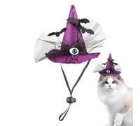 Niesel Chapeaux d'Halloween pour chiens | Costumes d'Halloween pour animaux de compagnie, avec sangle réglable, motif chauve-souris, pour fête sur le thème des vacances, cosplay, spectacles d'animaux